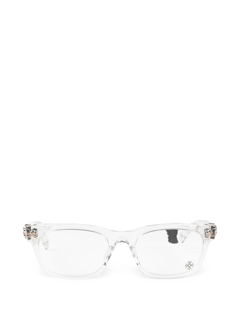 Chrome Hearts rectangle-frame glasses - Bianco