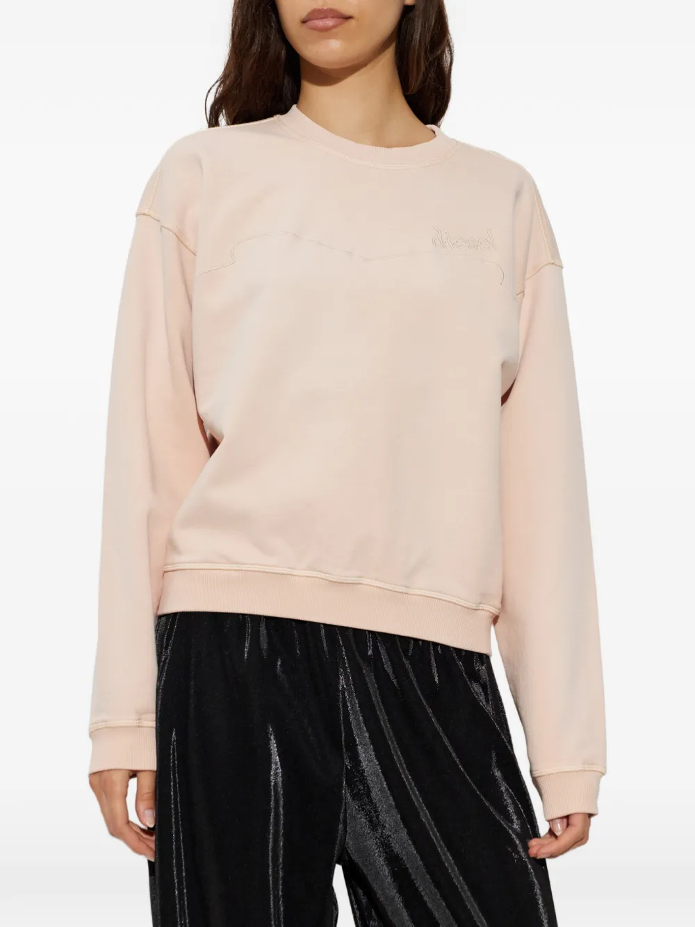 Diesel F-Crew sweater Roze