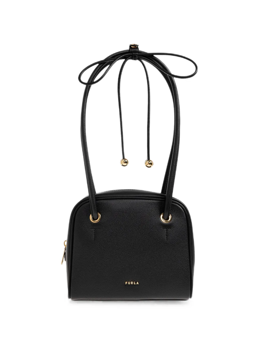 Furla Poppy leren schoudertas Zwart