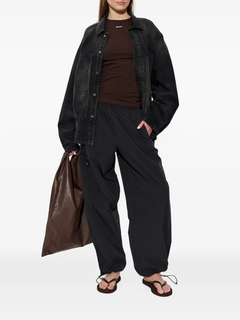 Haikure Legacy denim blouse Zwart