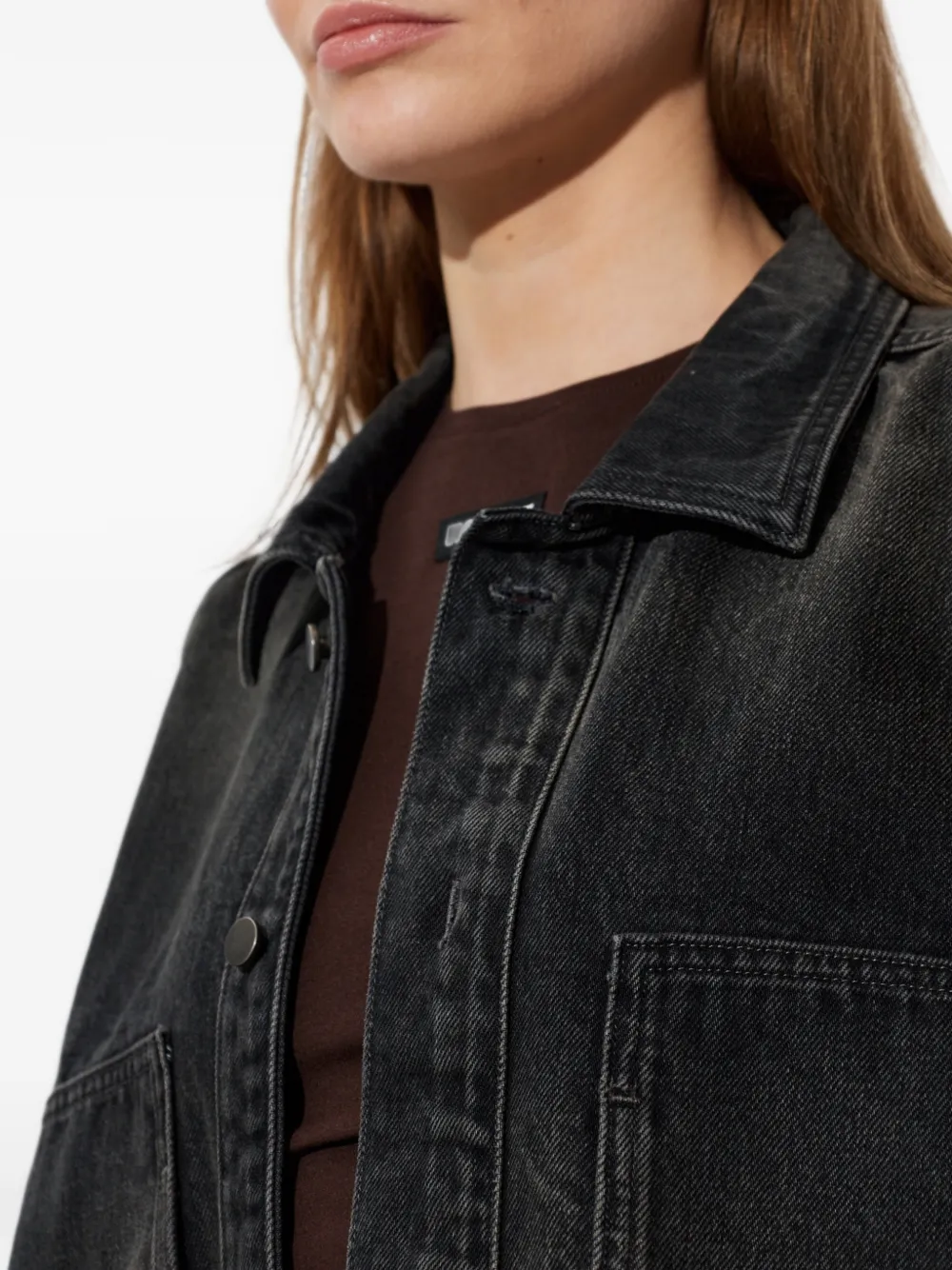 Haikure Legacy denim blouse Zwart