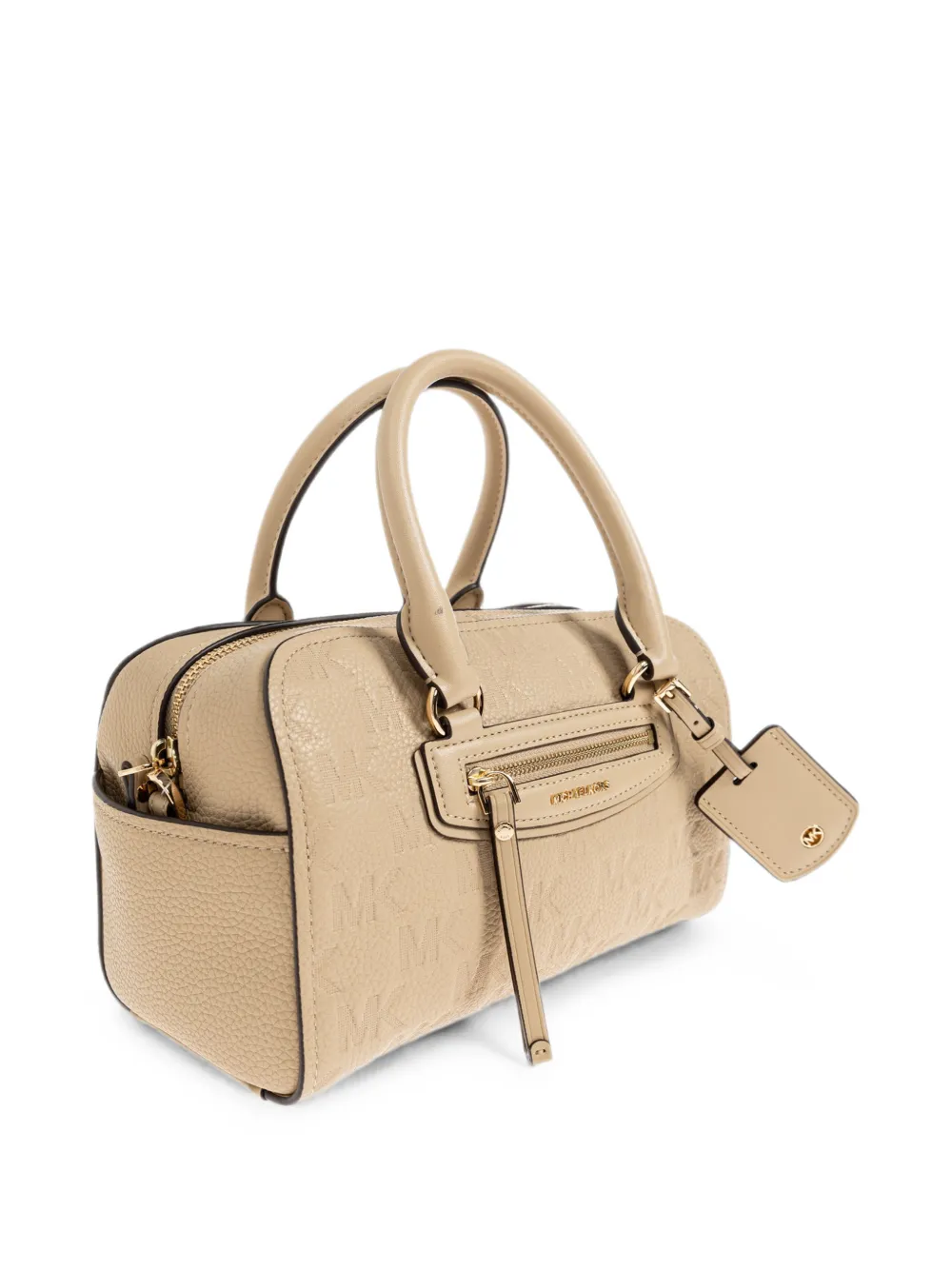 Michael Kors Jet Set Travel leren shopper met logo-reliëf Beige
