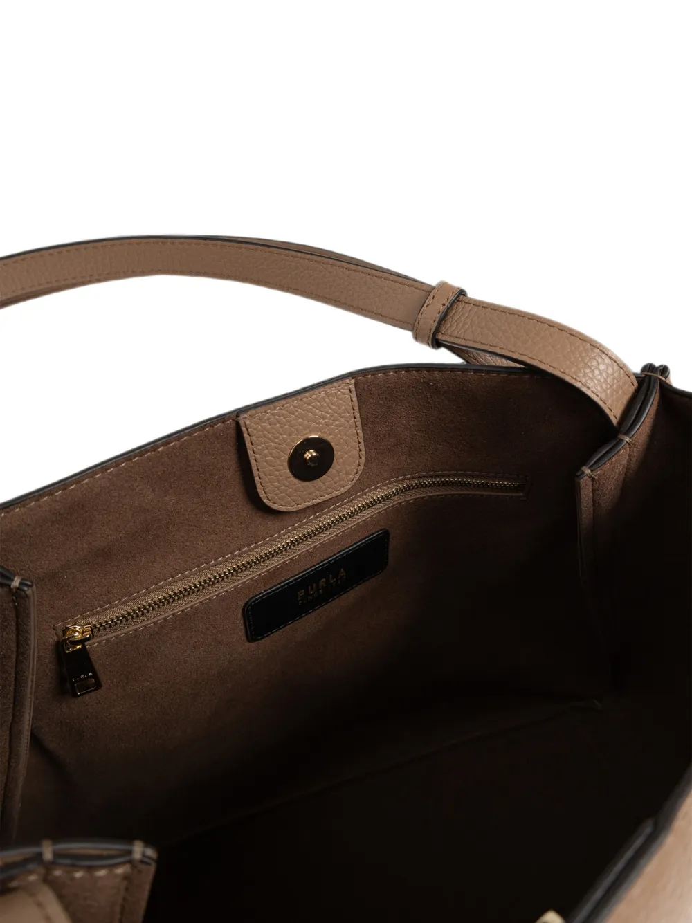 Furla Nuvola leren shopper Bruin