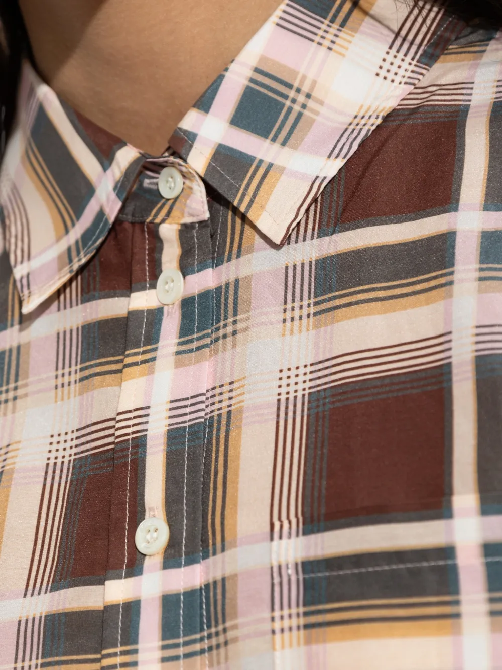 FRAME The Plaid Boy oversized blouse Bruin