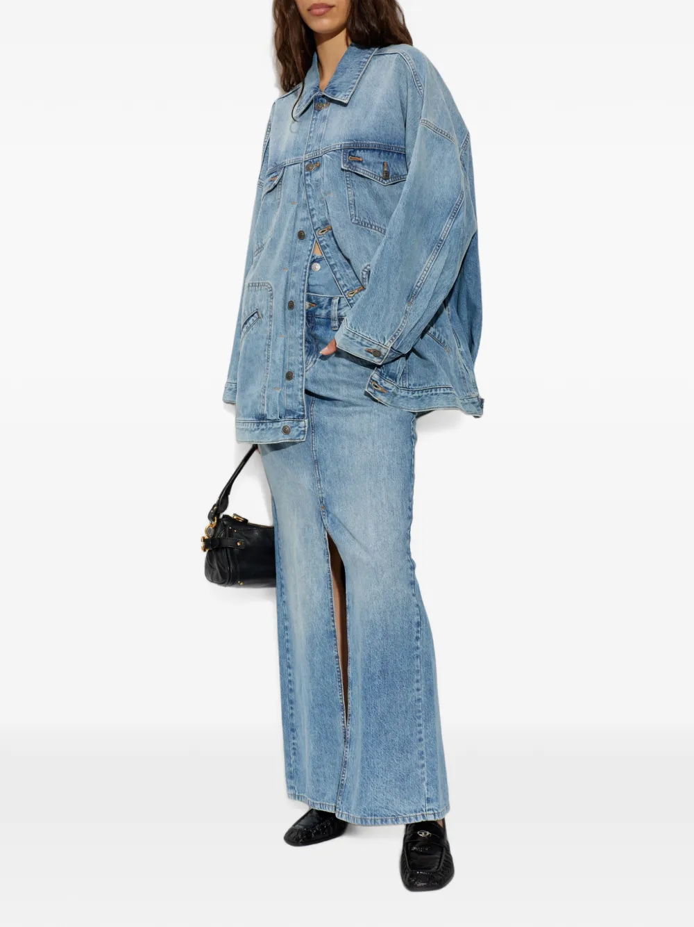 Diesel DE-SPIVEY denim rok Blauw