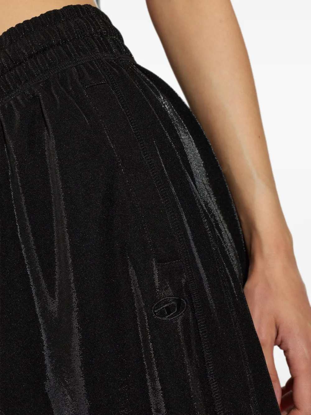 Diesel P-Rosy broek met wijde pijpen Zwart