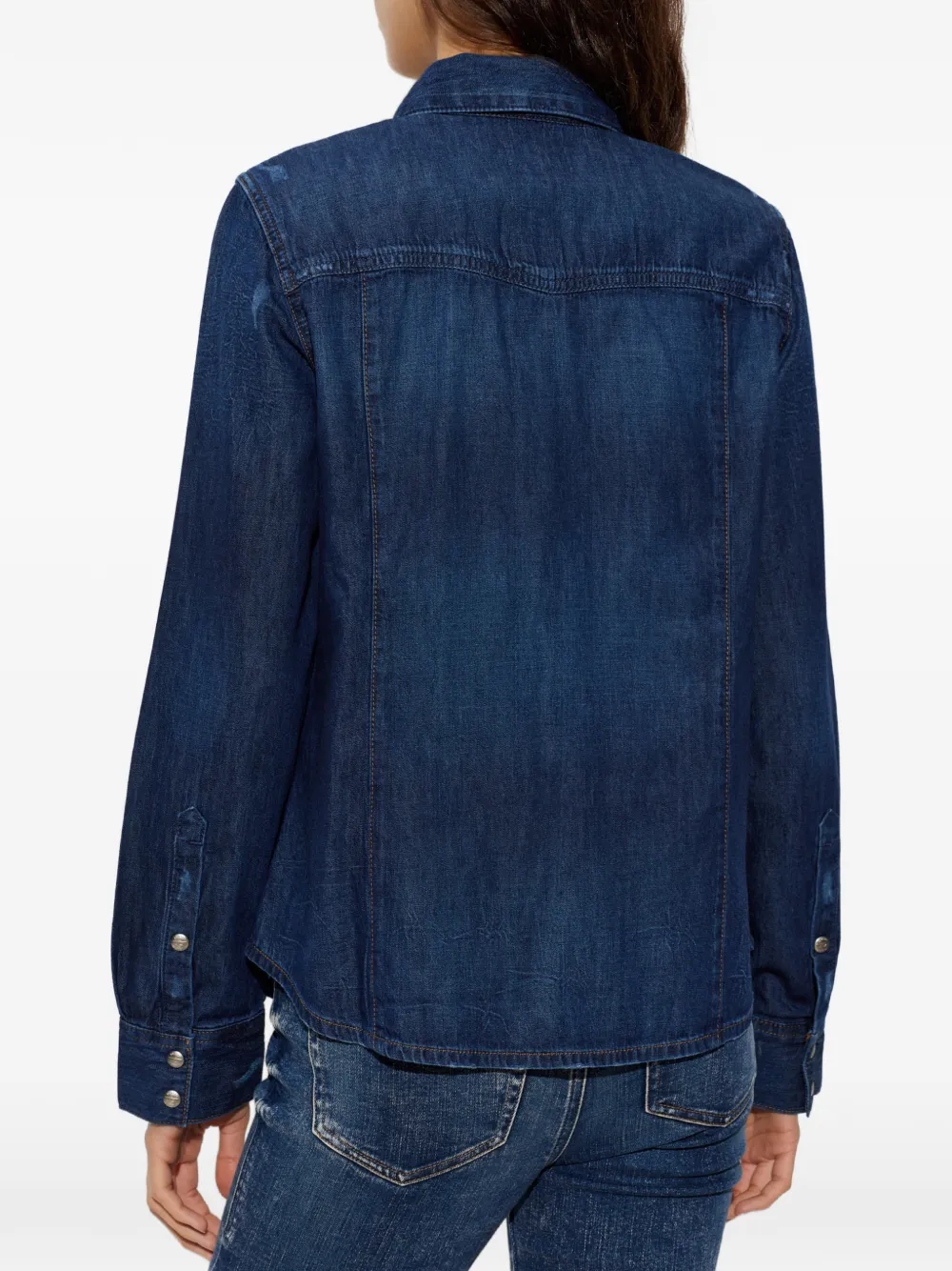 Diesel De-Waves denim blouse Blauw