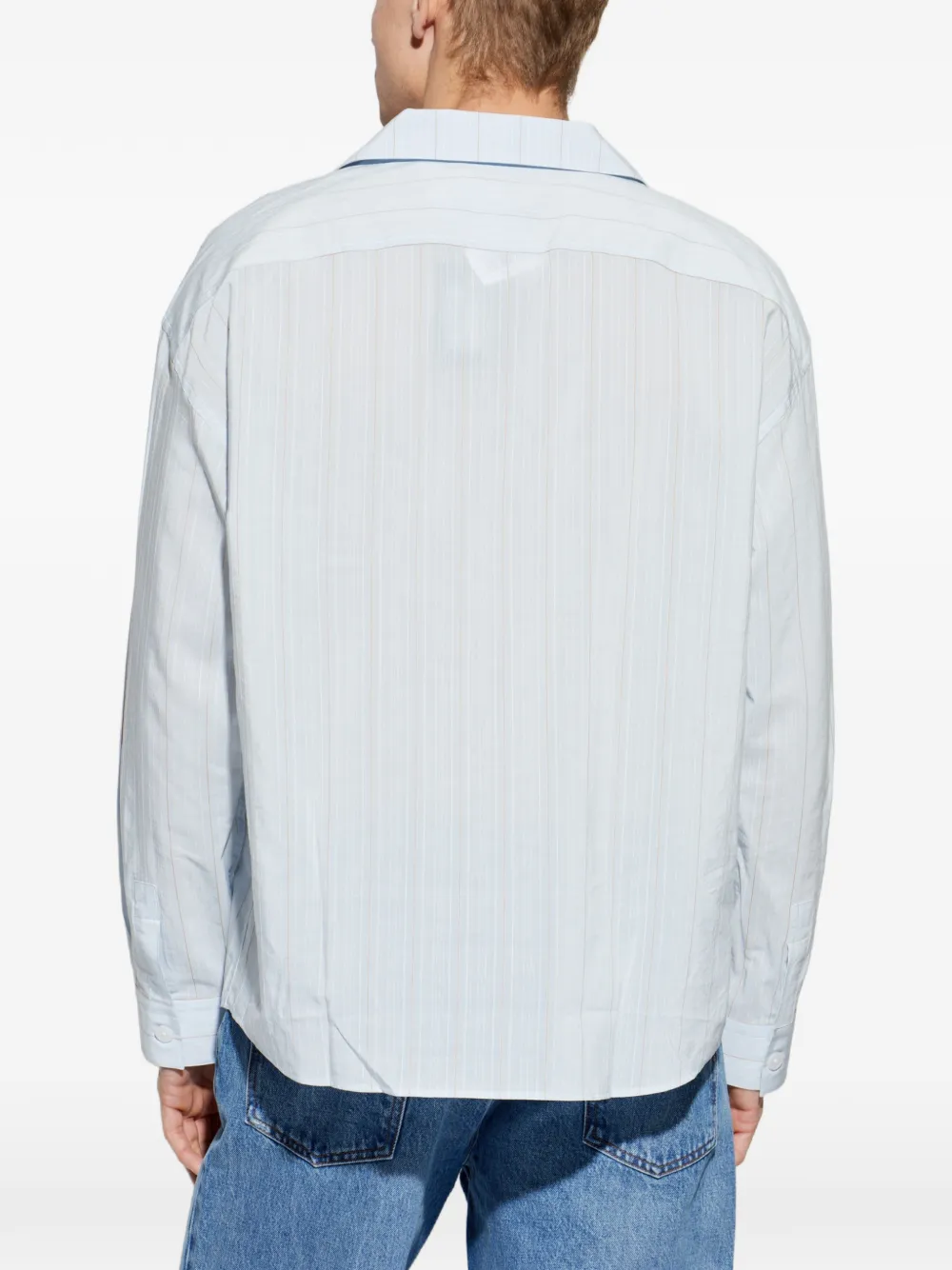 FRAME Gestreepte pyjamashirt Blauw