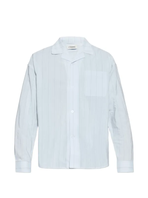 Frame Pyjama Striped Shirt in Blue