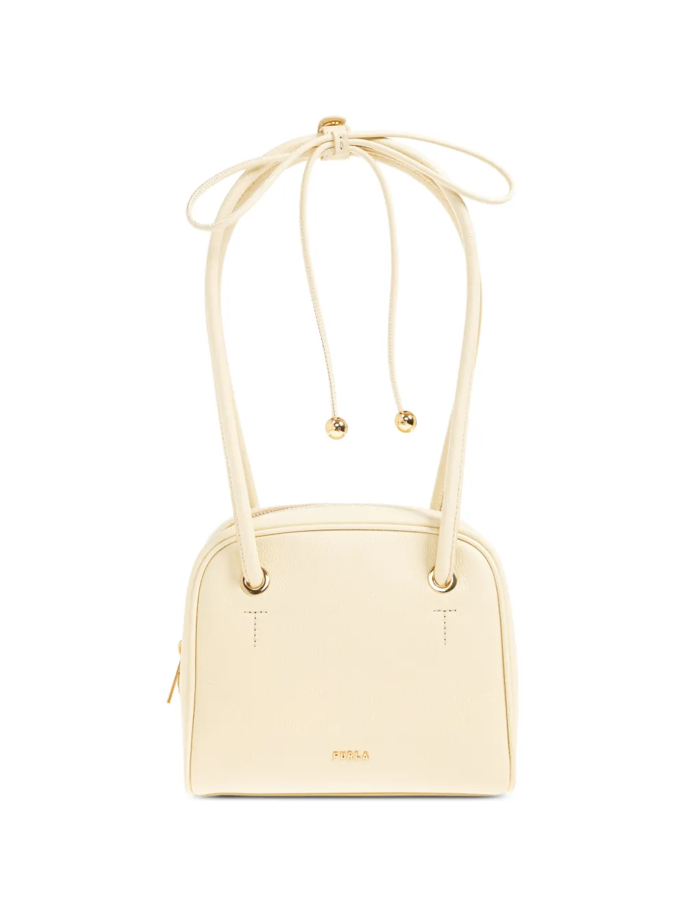 Furla Poppy grained-leather shoulder bag - Toni neutri
