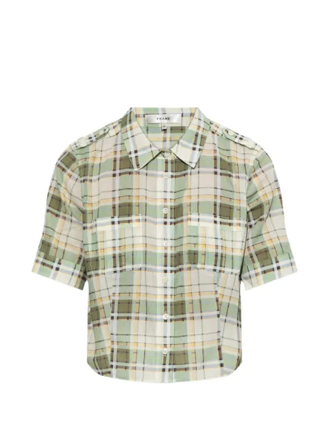 FRAME checked short-sleeve shirt