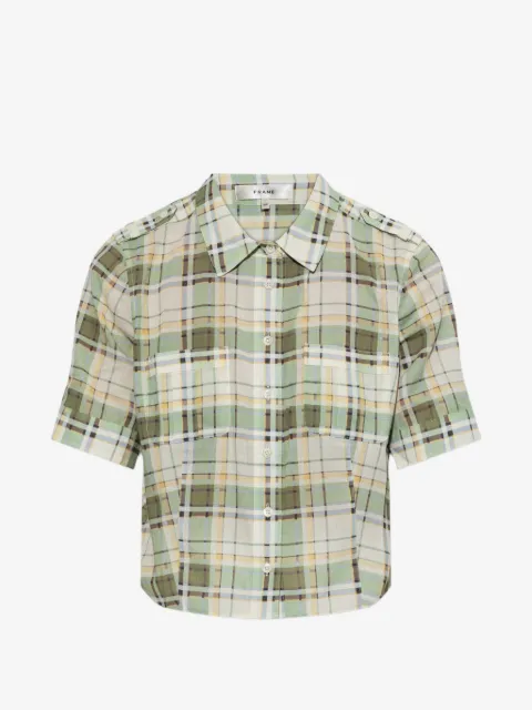 FRAME checked short-sleeve shirt