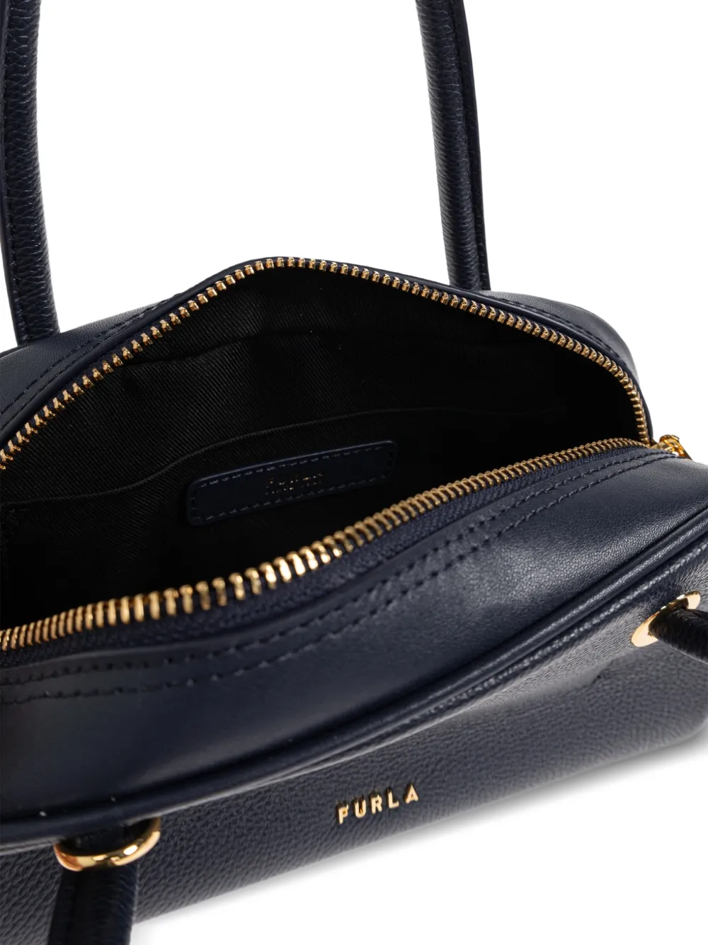 Furla Poppy kleine leren shopper Blauw