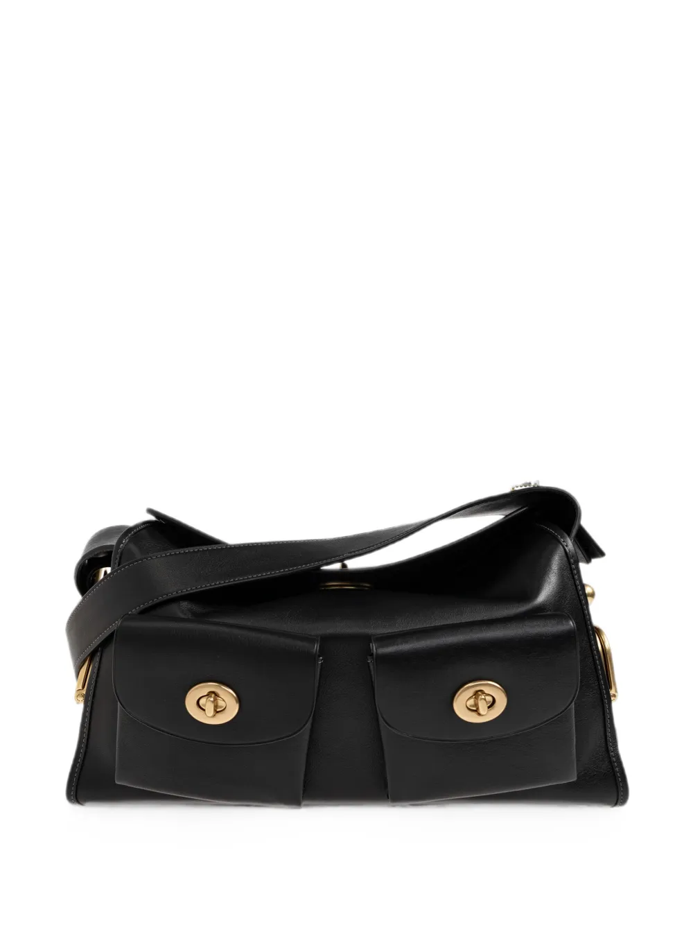 Coach Turnlock Haversack leather shoulder bag - Nero
