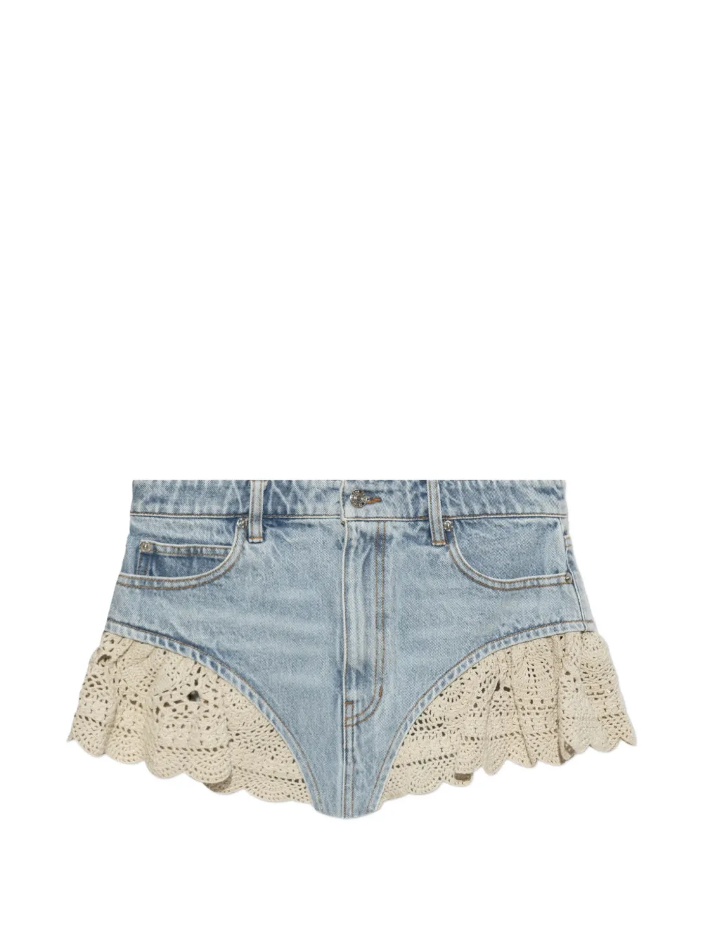 FRAME The Crochet denim shorts - Blu