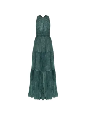 新品タグ付】ULLA JOHNSON レース ロングワンピース ダークグリーン