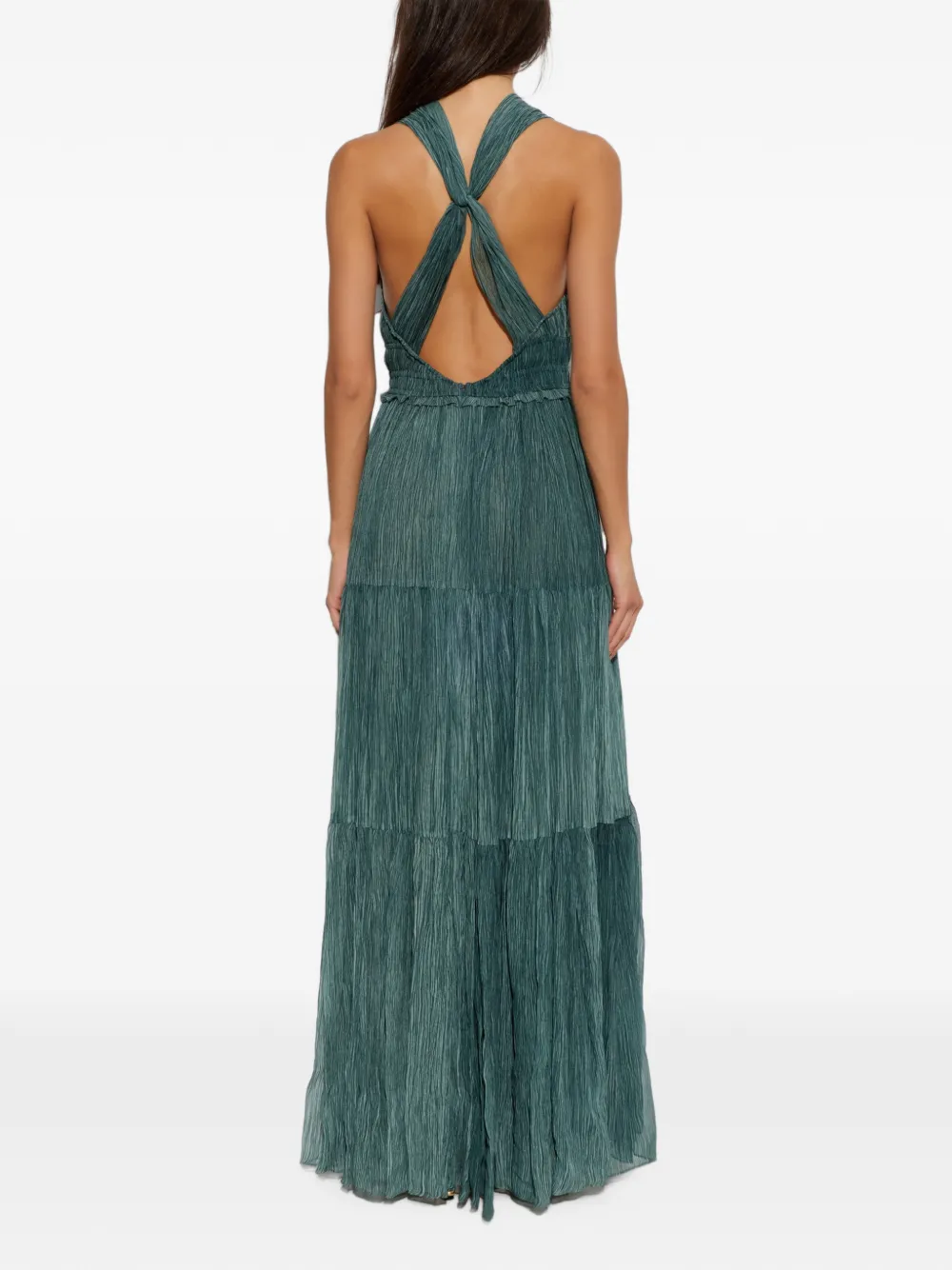 Ulla Johnson Freesia zijden maxi-jurk Groen