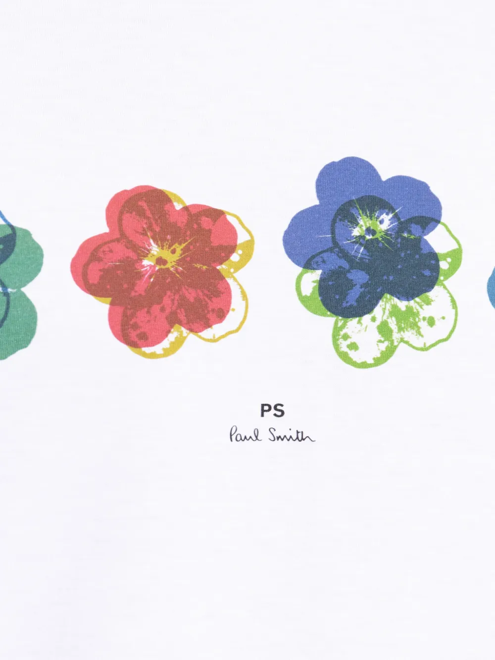 PS Paul Smith T-shirt met bloemenpatroon Wit