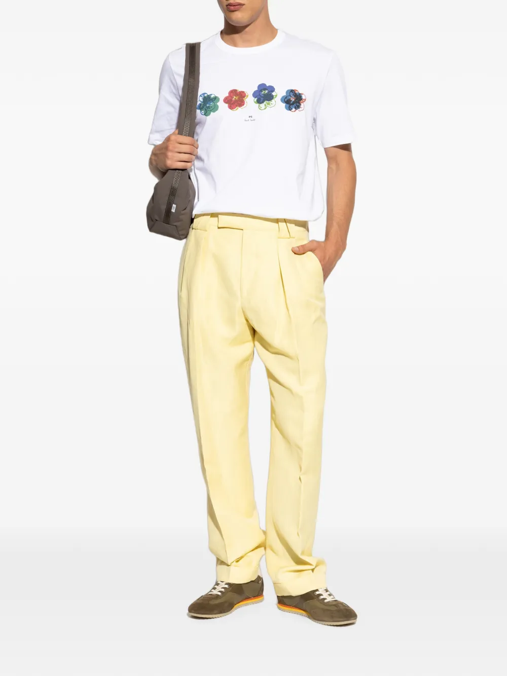 PS Paul Smith T-shirt met bloemenpatroon Wit