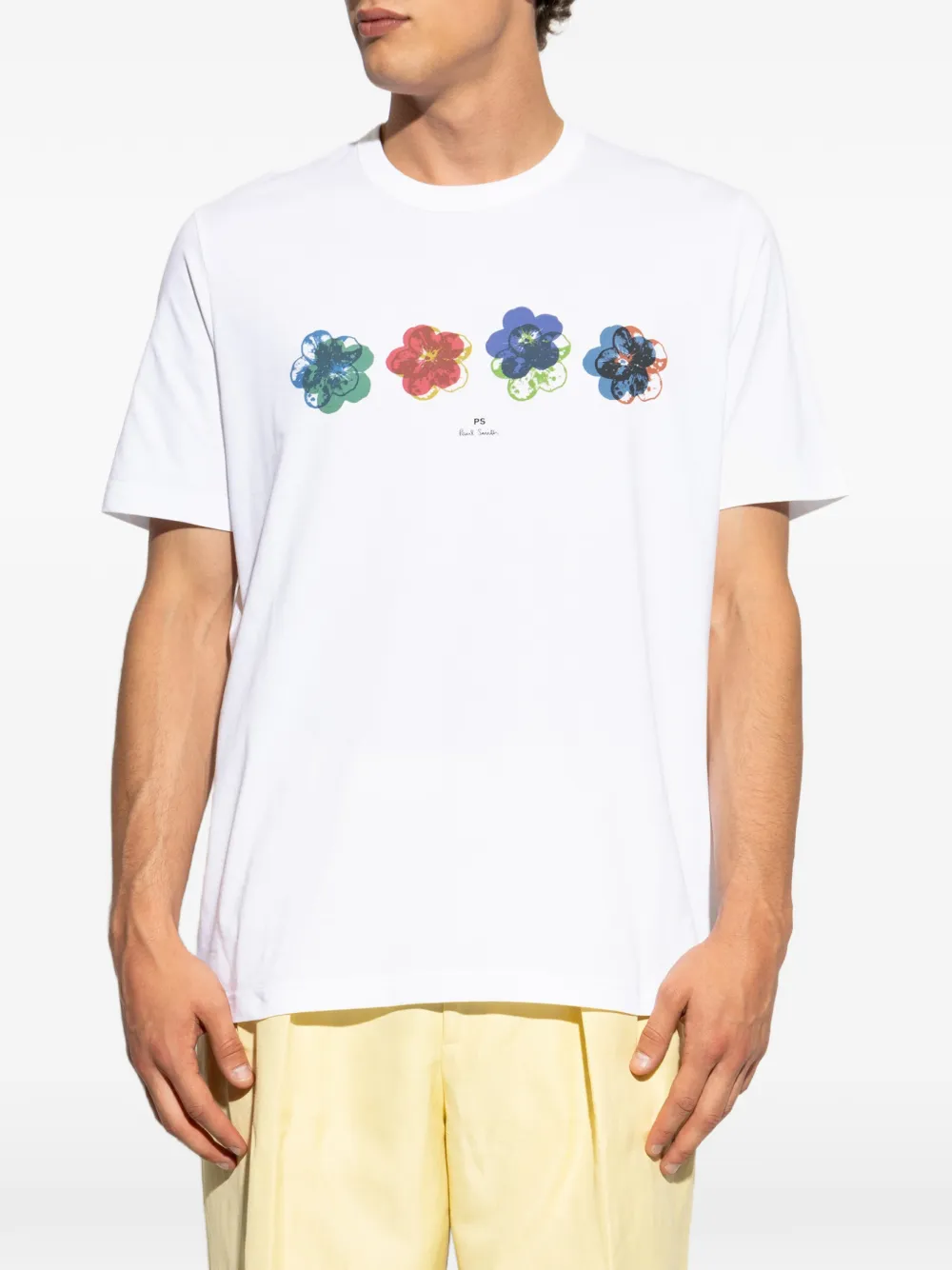 PS Paul Smith T-shirt met bloemenpatroon Wit