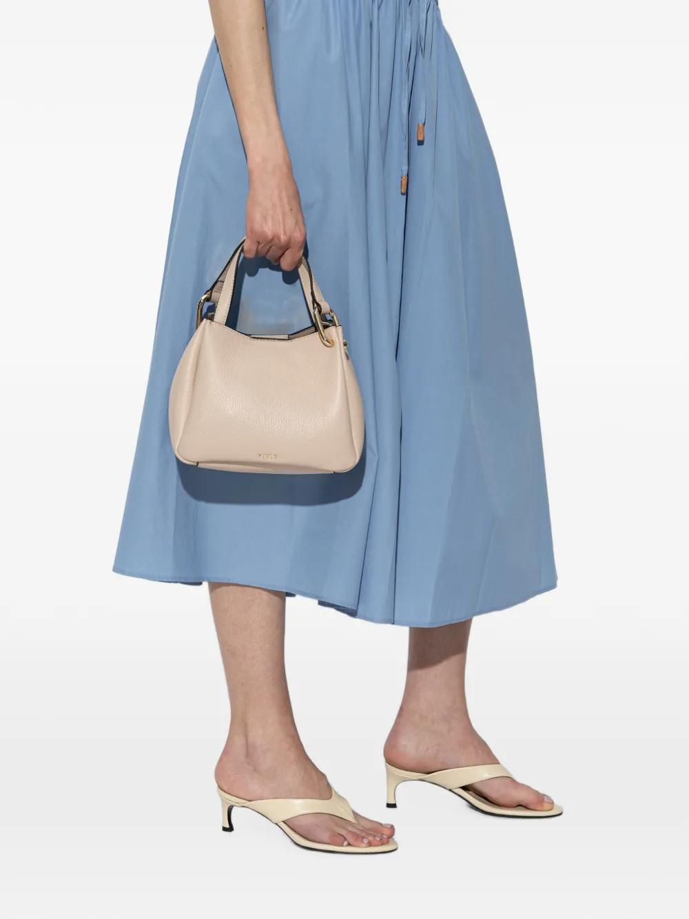 Furla Nuvola shopper van bewerkt leer Beige
