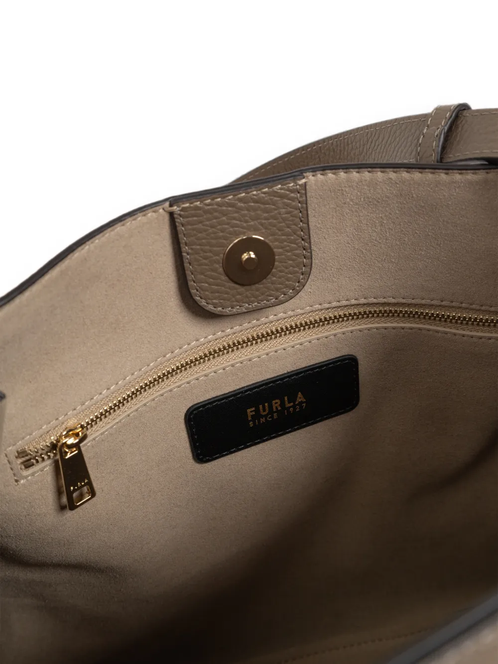 Furla Nuvola shopper van bewerkt leer Bruin