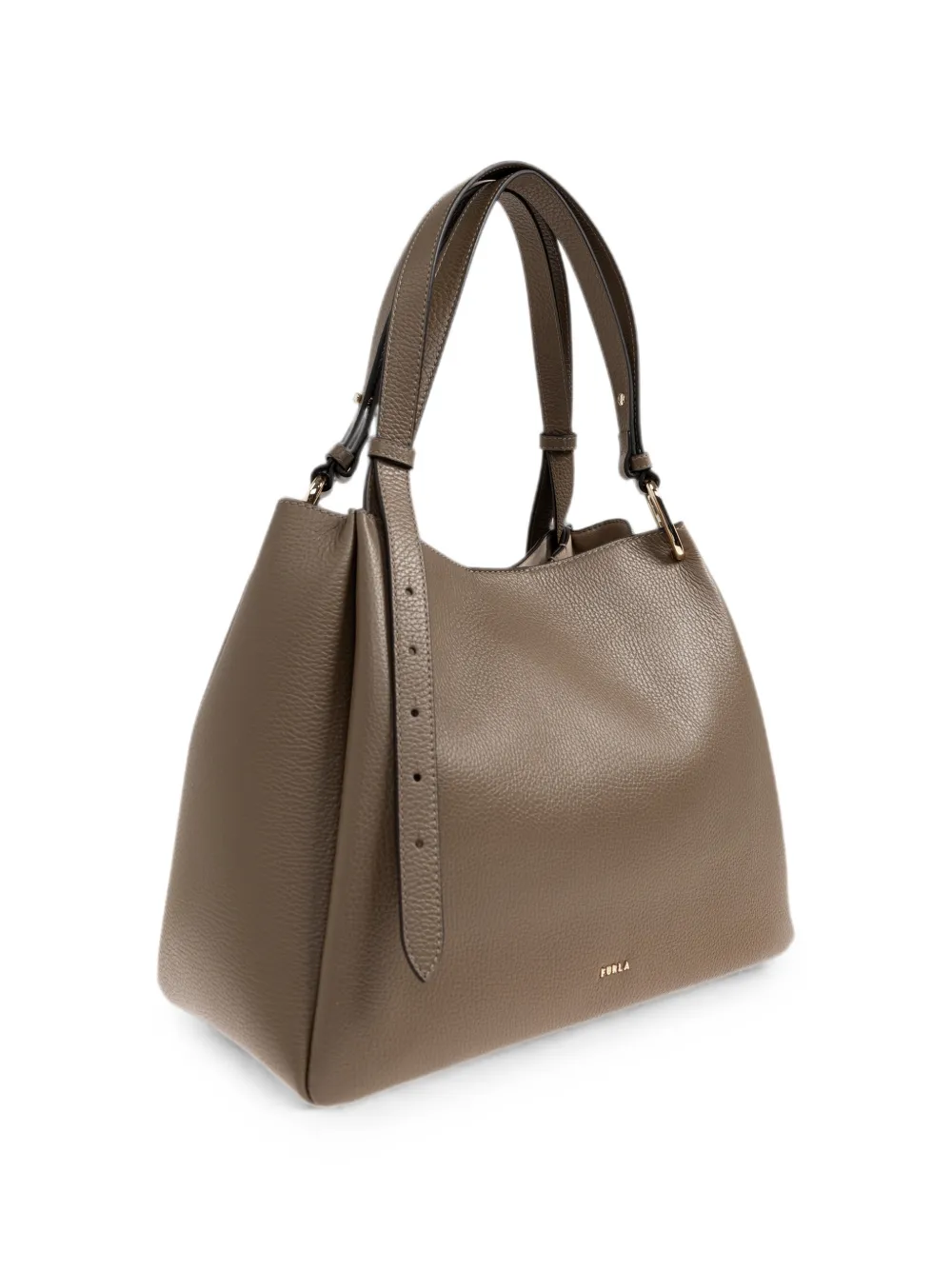 Furla Nuvola shopper van bewerkt leer Bruin