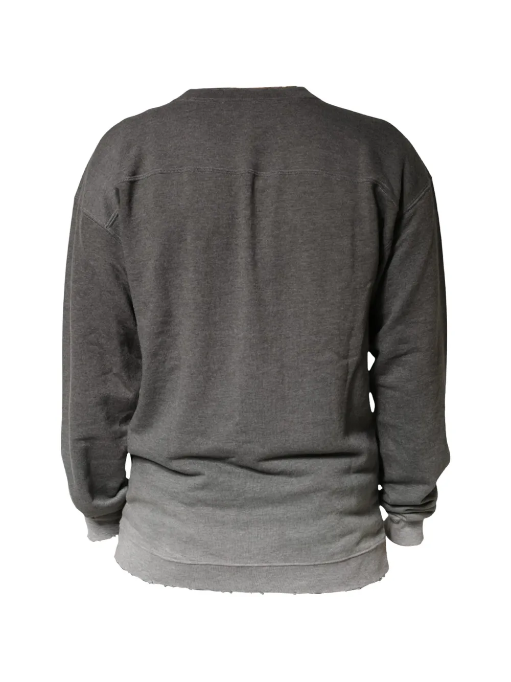 Dolce & Gabbana Gerafelde sweater met geborduurd logo Grijs