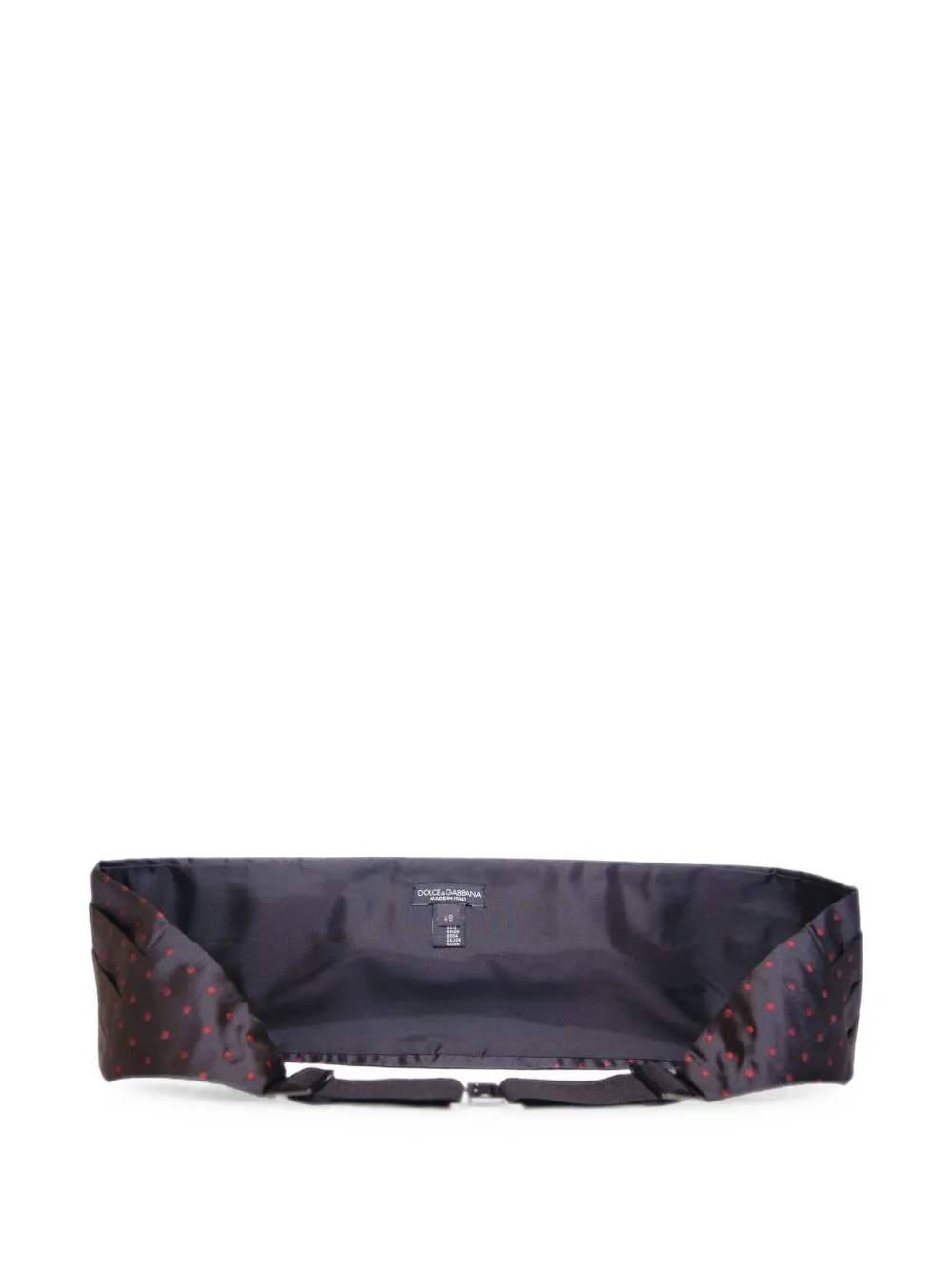 Dolce & Gabbana Geplooide cummerbund met stippen Zwart