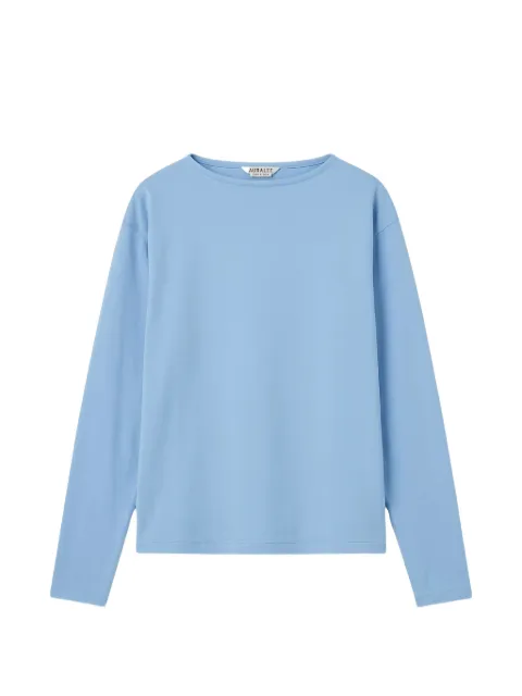 Auralee boat-neck long-sleeve T-shirt