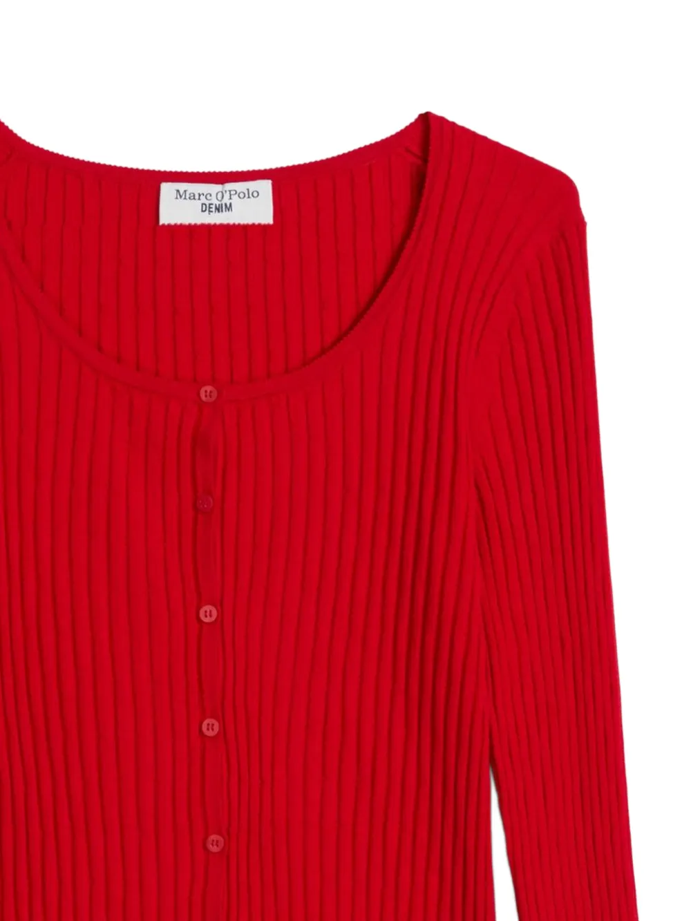 Marc O'Polo Ribgebreid vest Rood