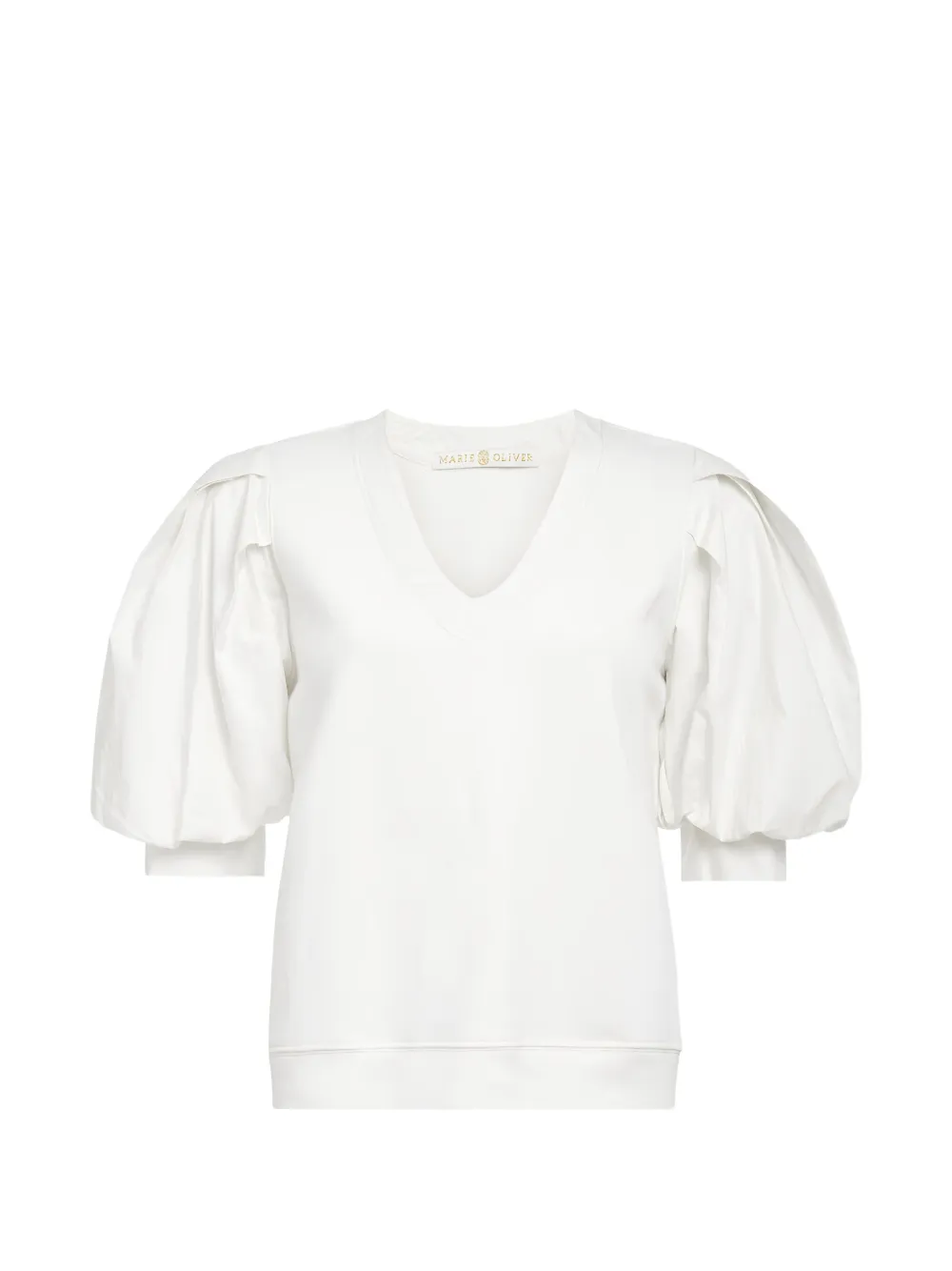 Marie Oliver Viva puff-sleeve T-shirt - Bianco