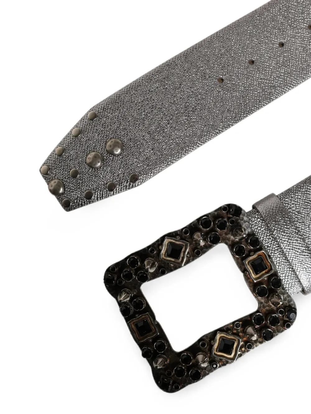 Dolce & Gabbana Riem verfraaid met kristallen en studs Zilver