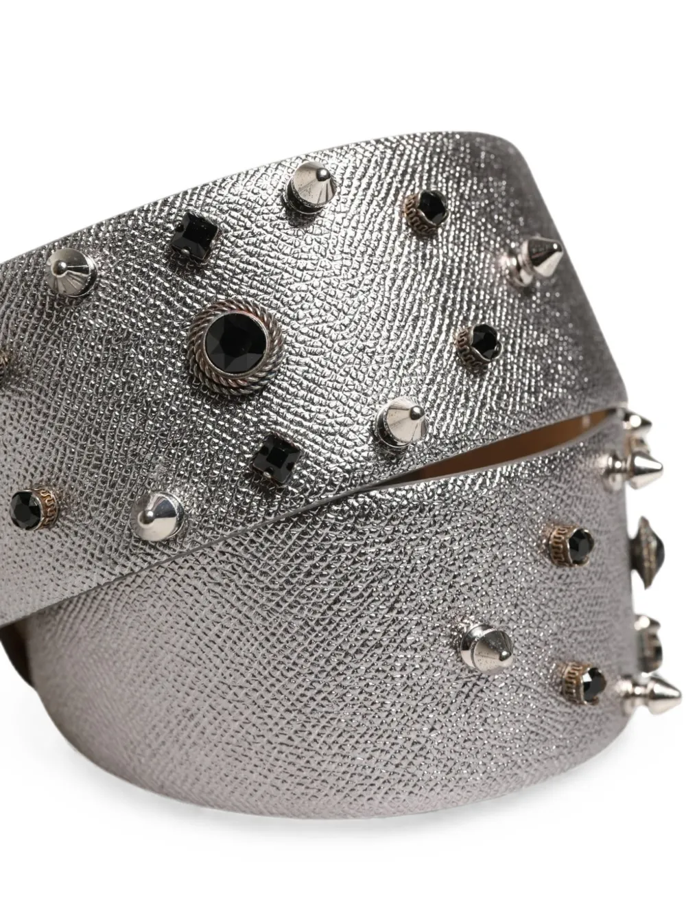 Dolce & Gabbana Riem verfraaid met kristallen en studs Zilver