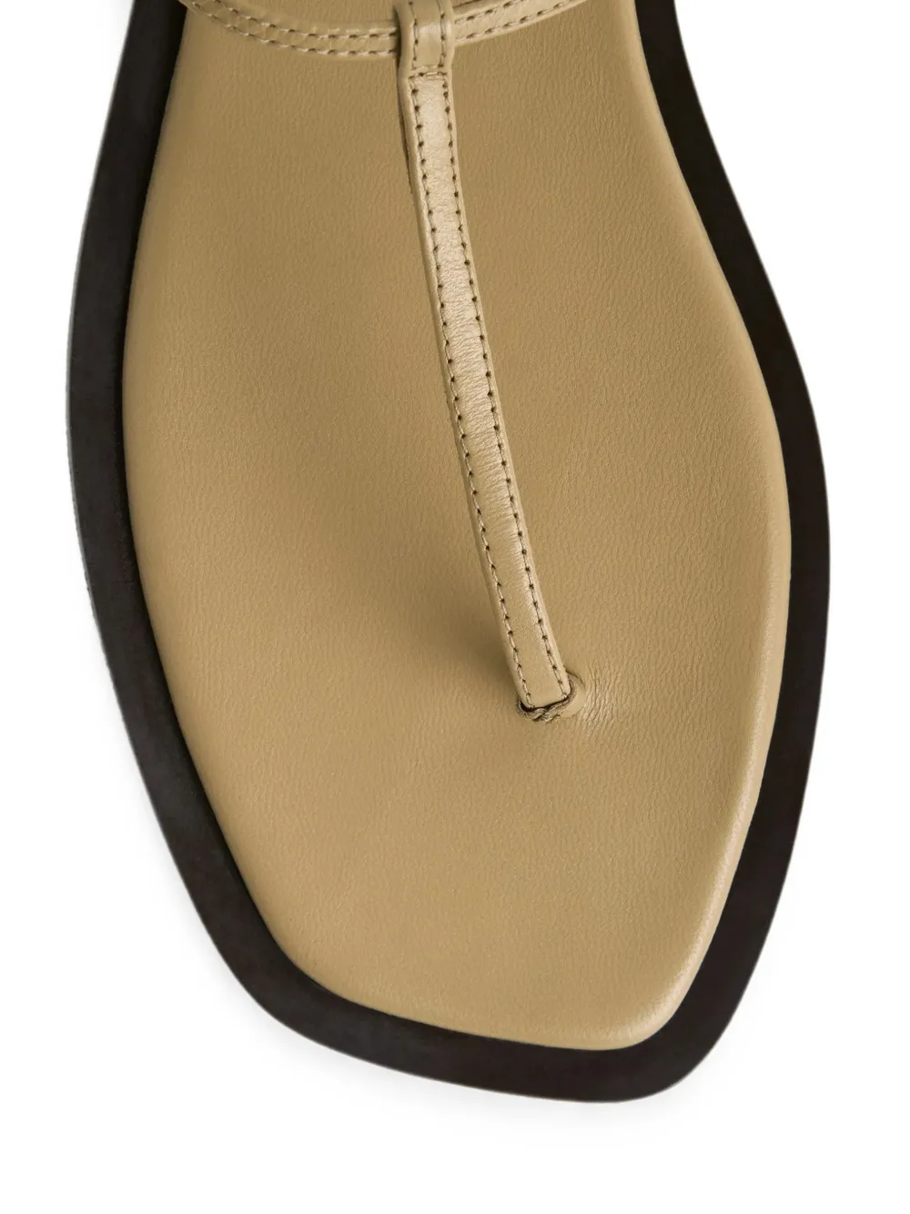 TOTEME T-strap leather sandals Beige