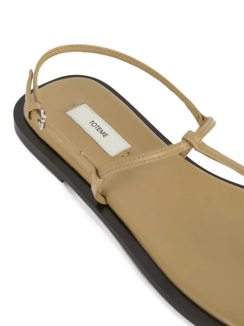 TOTEME T-strap leather sandals Beige