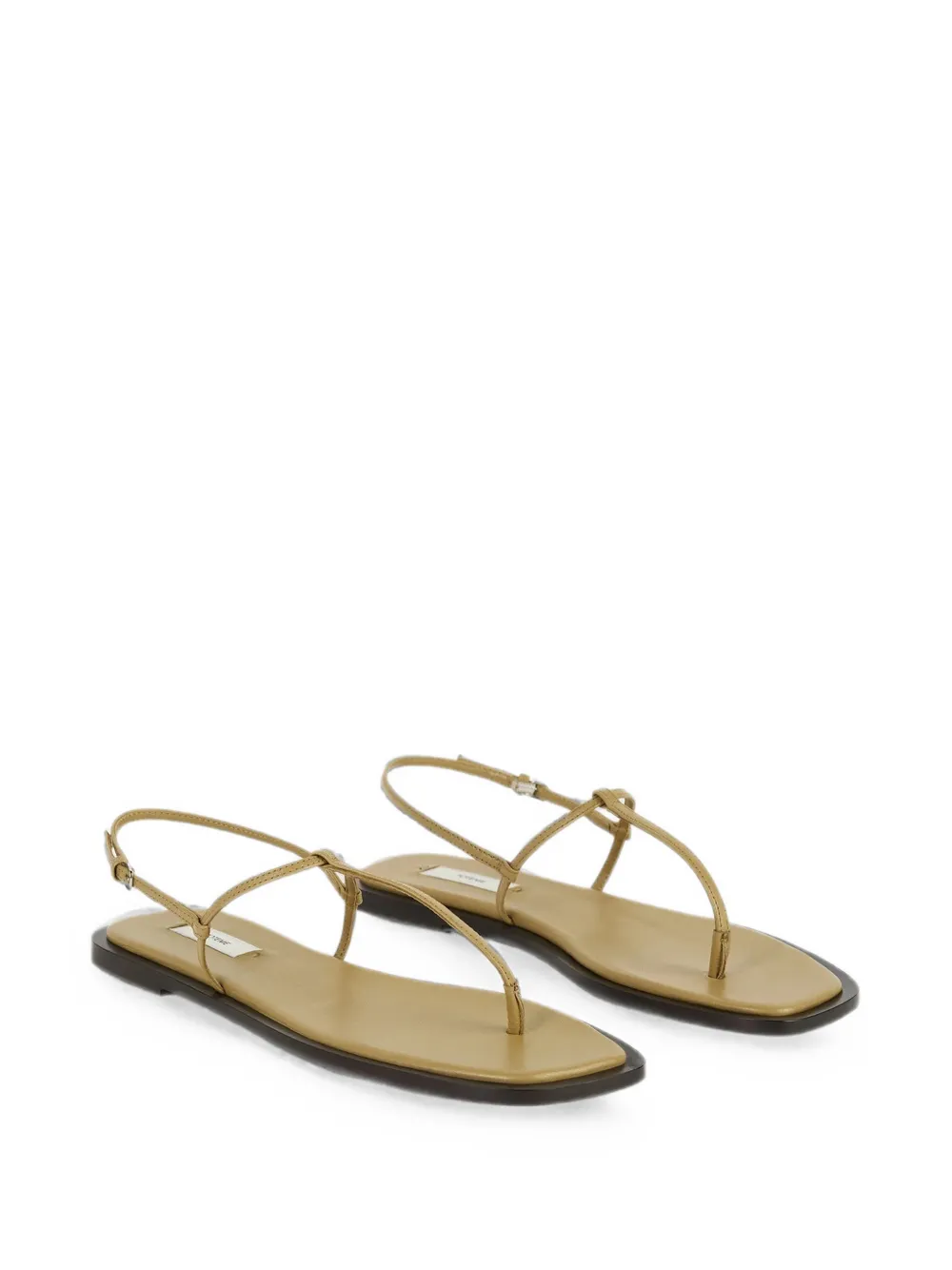 TOTEME T-strap leather sandals Beige