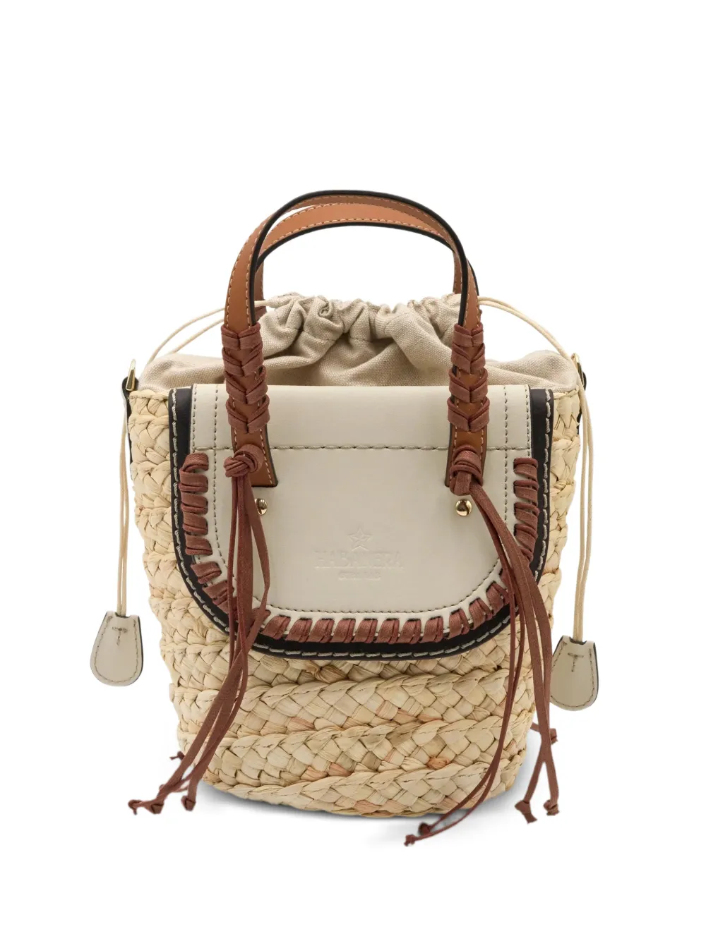 CUBA LAB Habanera Cuoieria leather-trim tote bag - Neutrals