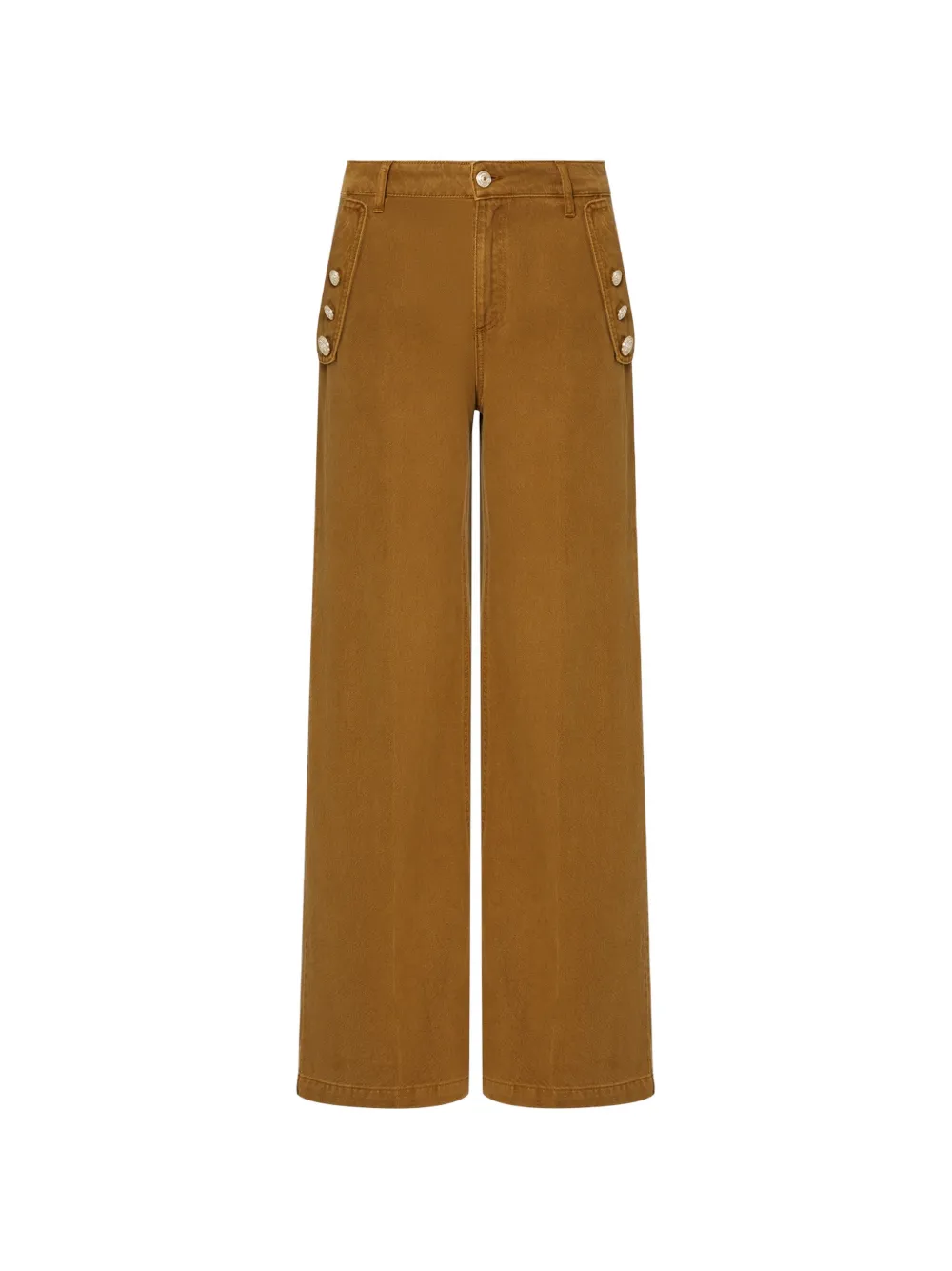LIU JO button-detail flared trousers - Braun