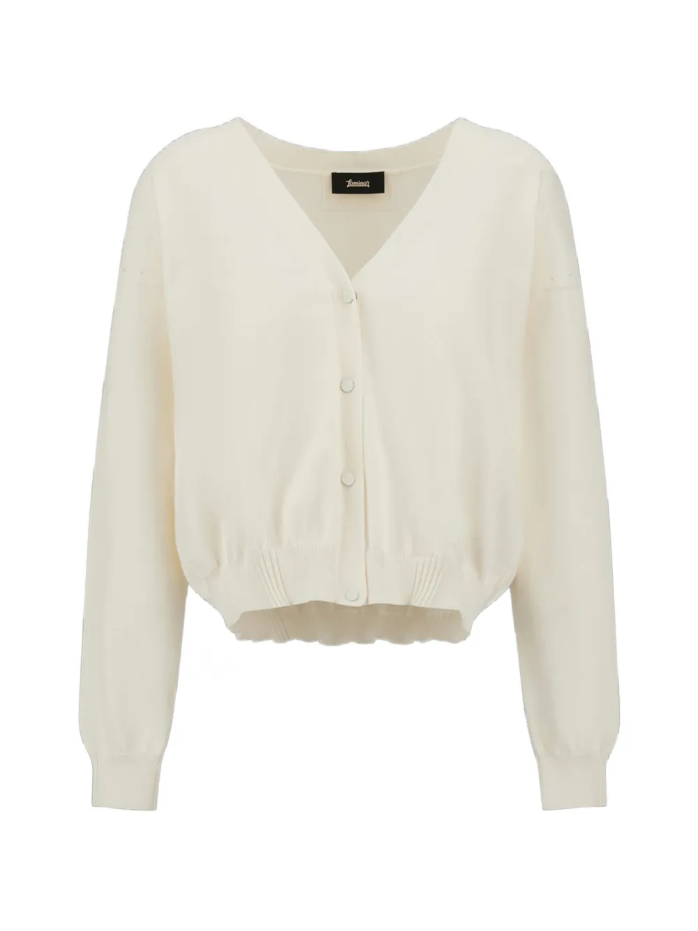Laminar V-neck button-up cardigan - White