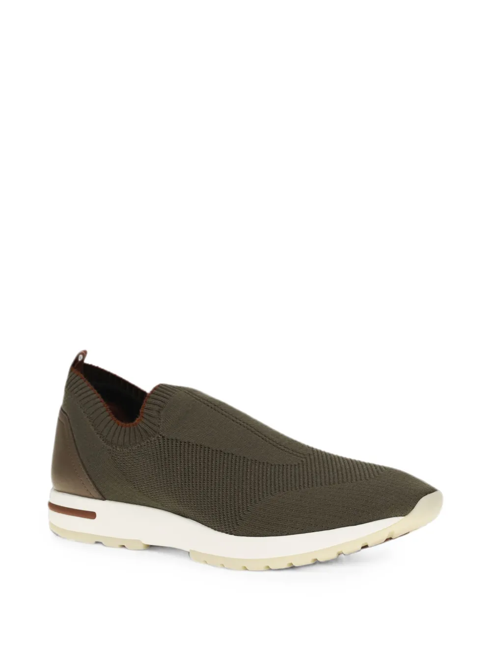 Loro Piana knit slip-on sneakers Groen