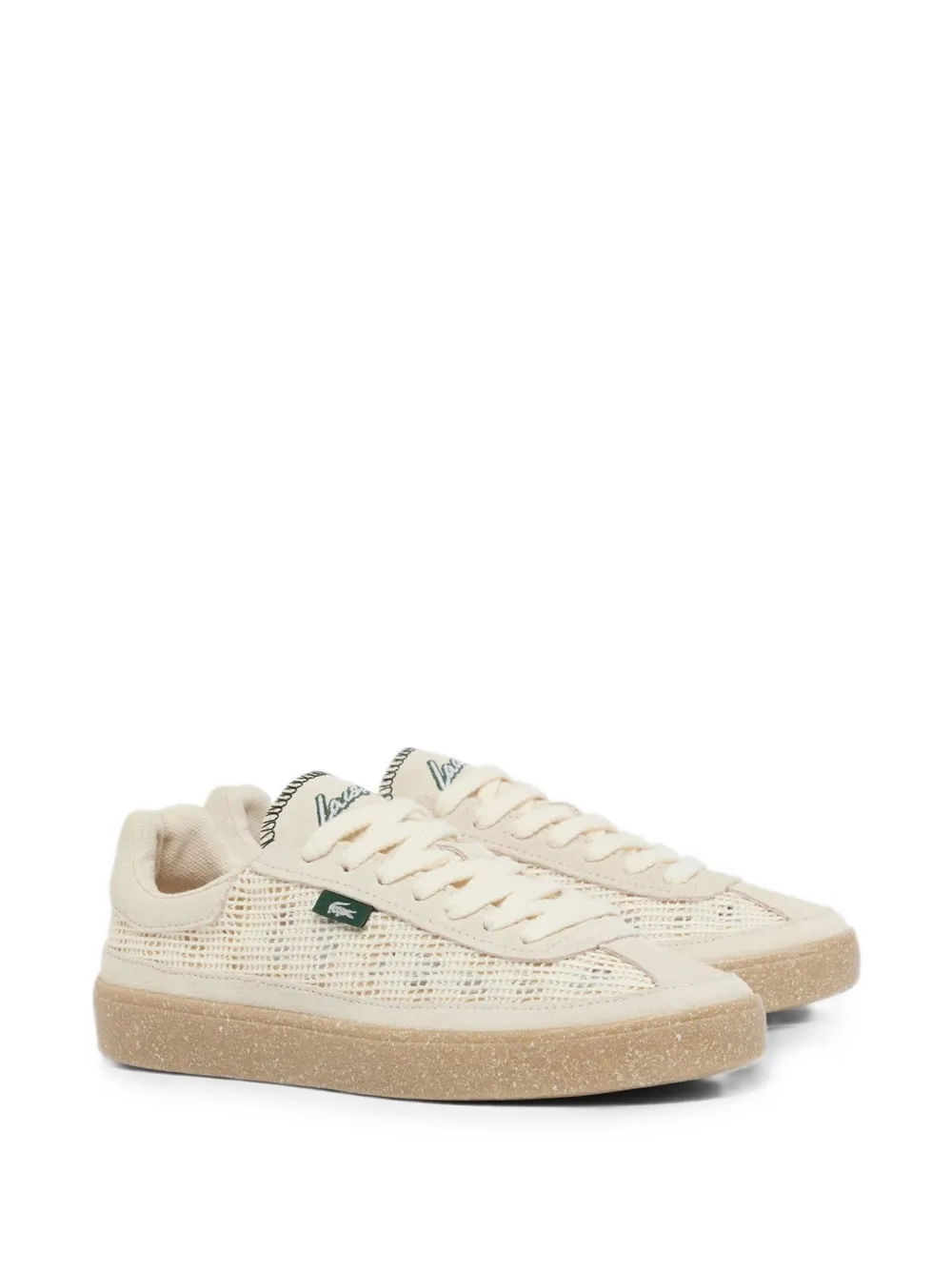 Lacoste mesh-panel sneakers Beige