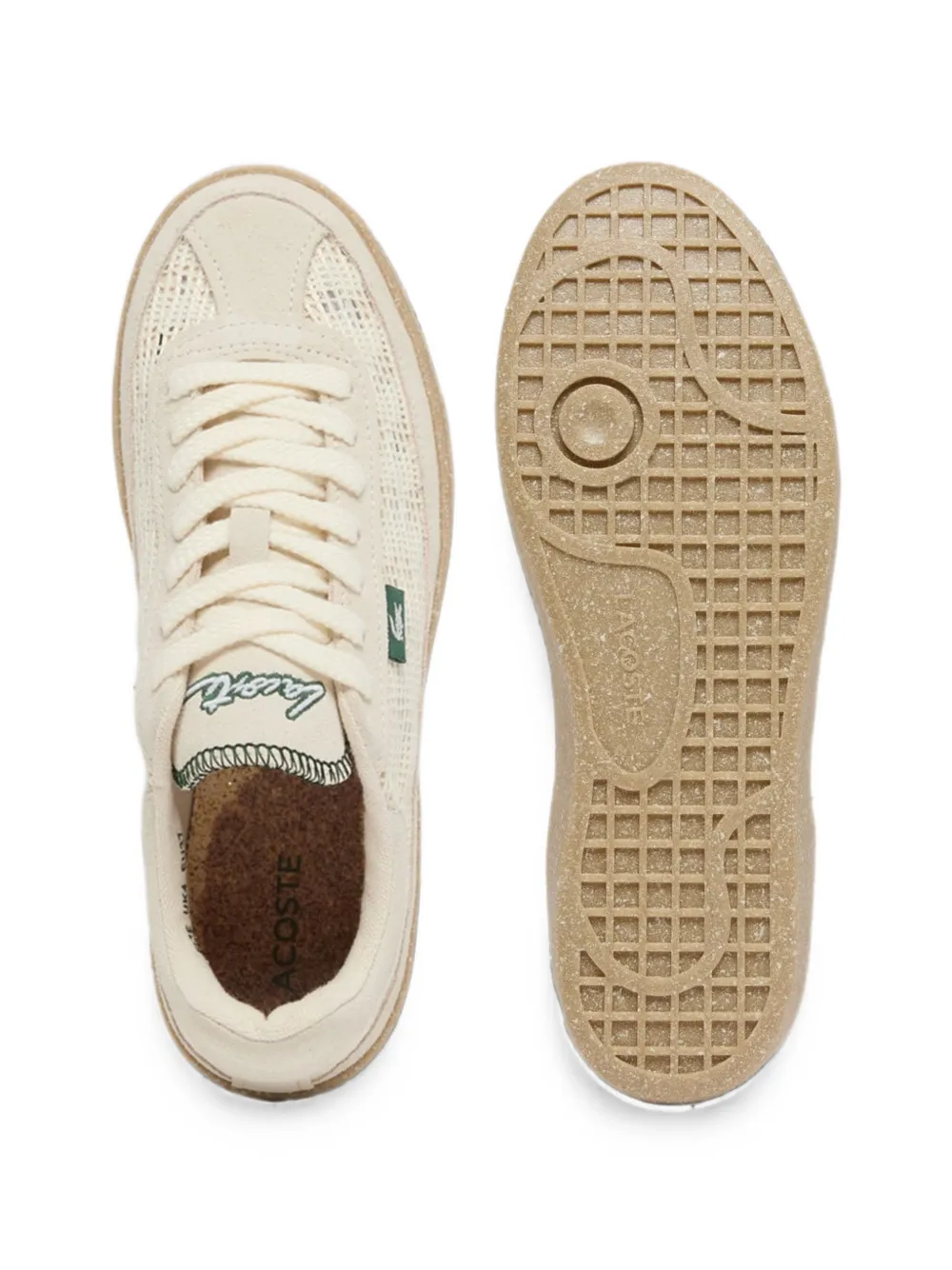 Lacoste mesh-panel sneakers Beige