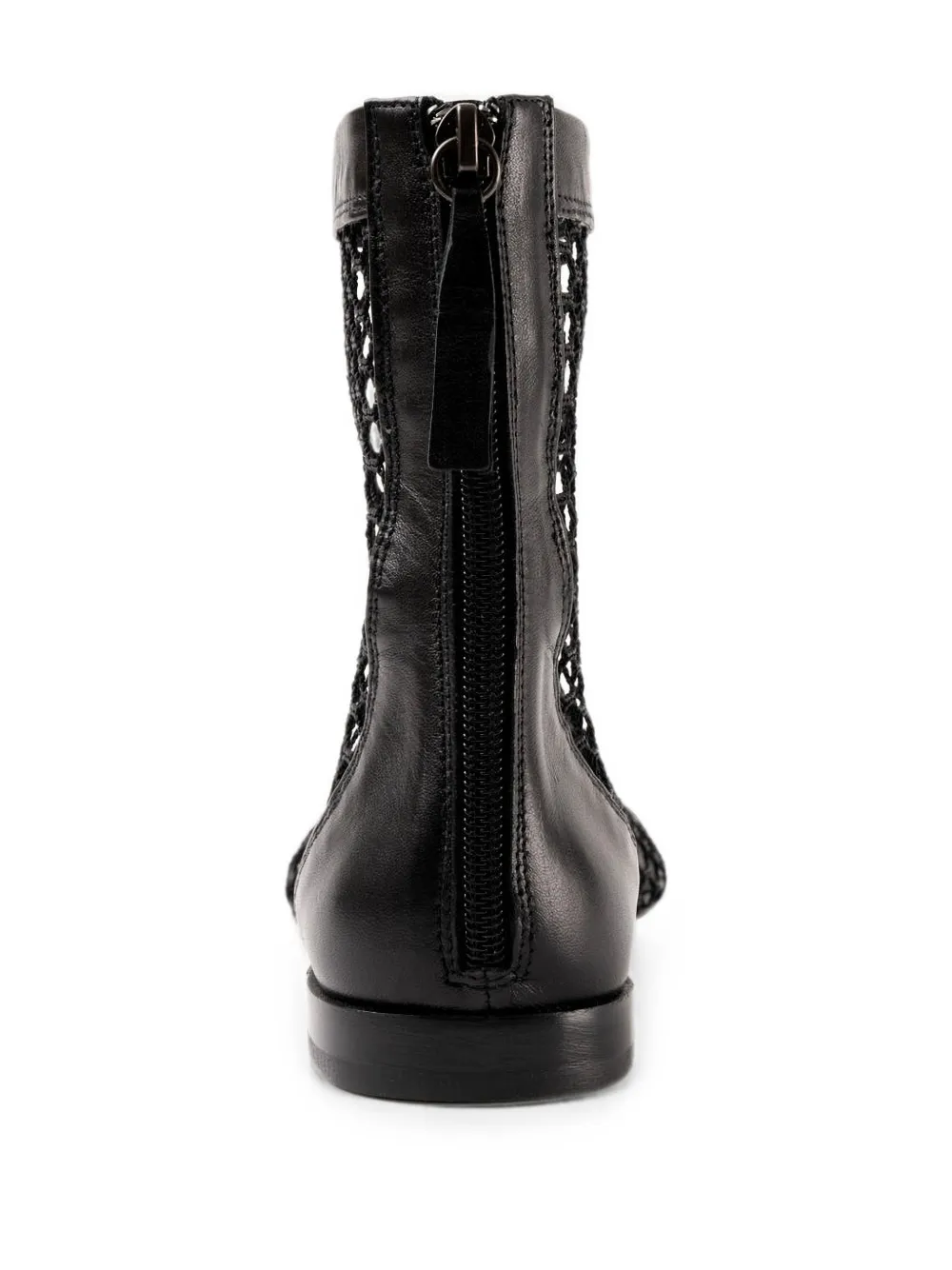 Souliers Martinez mesh-panel almond-toe ankle boots Zwart