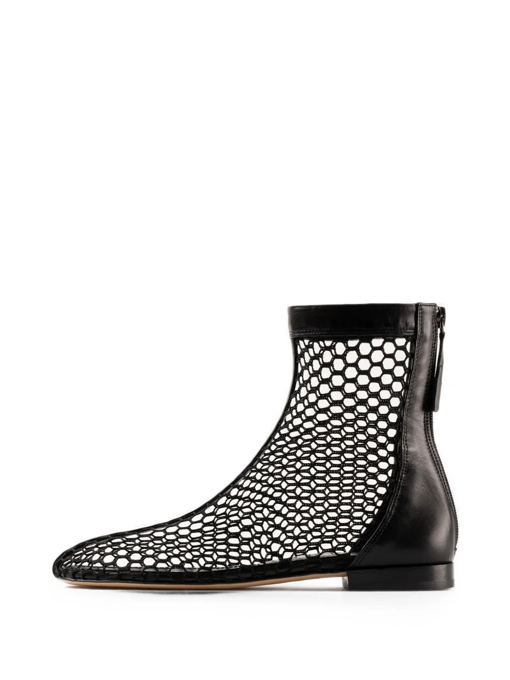 Souliers Martinez mesh-panel almond-toe ankle boots Zwart