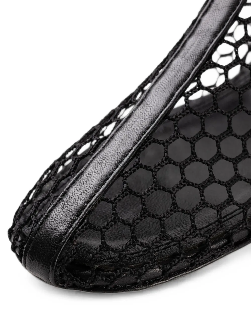 Souliers Martinez mesh-panel almond-toe ankle boots Zwart