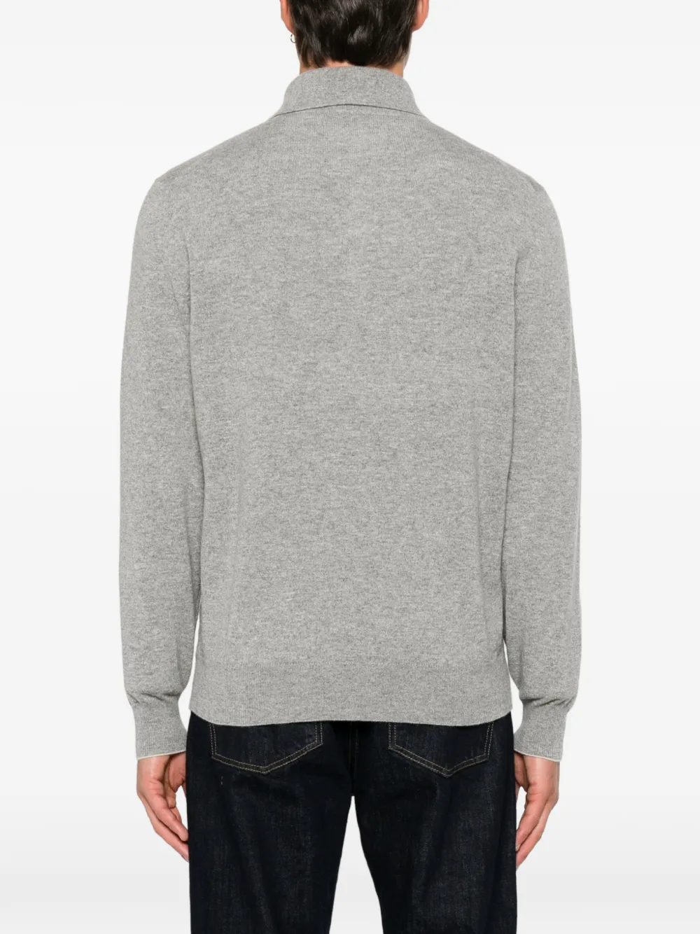 Brunello Cucinelli Poloshirt met lange mouwen Grijs