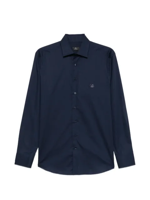 ETRO logo-embroidered button-down shirt