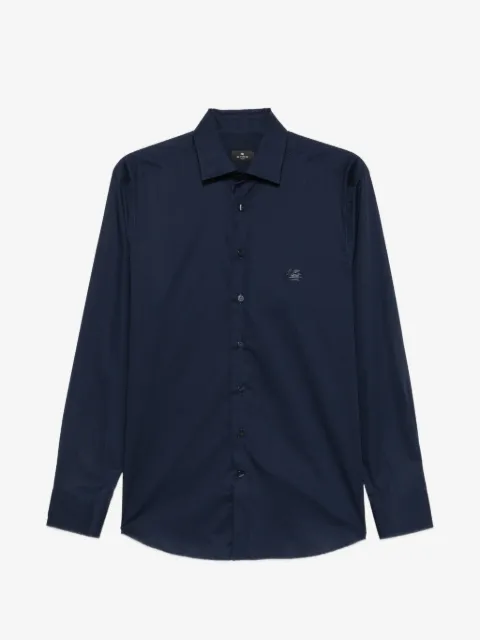 ETRO logo-embroidered button-down shirt