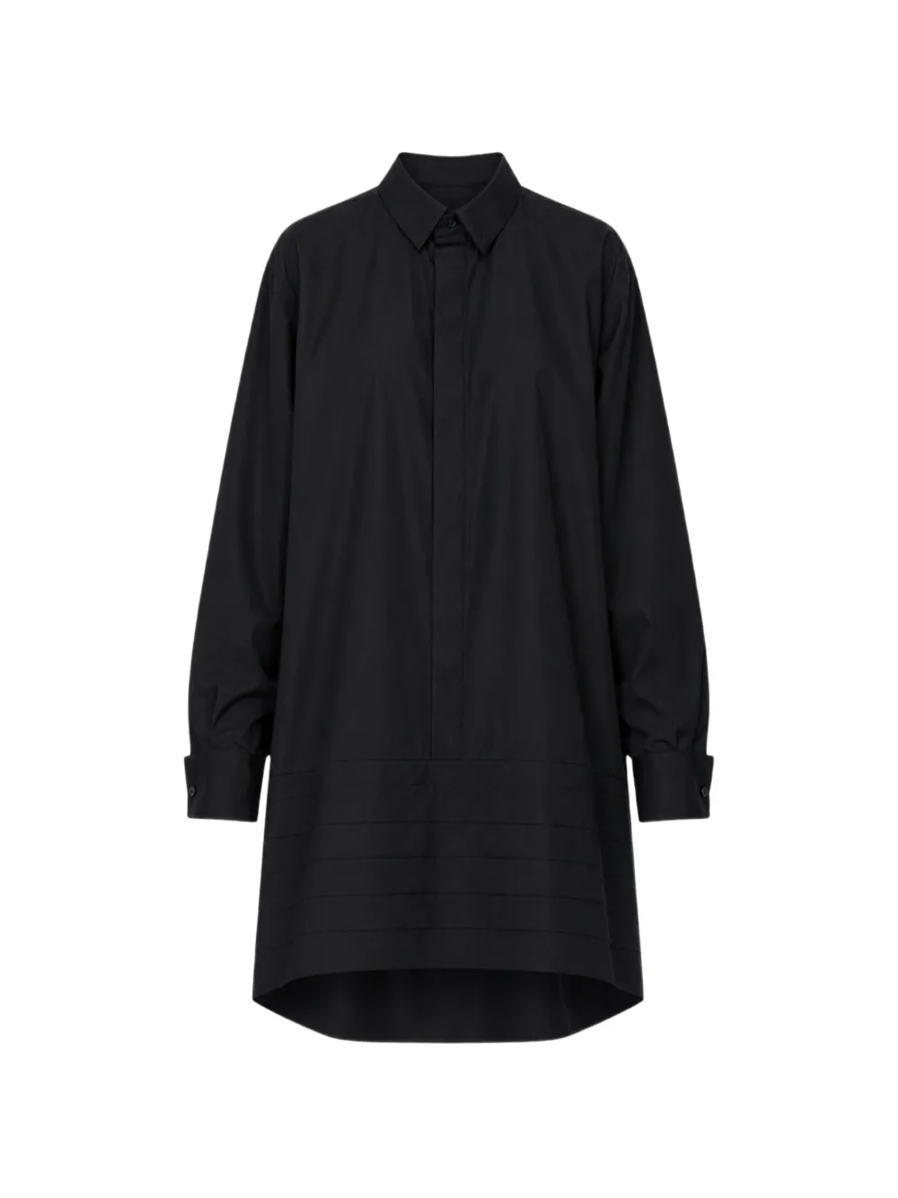 sacai pleated mini shirt dress